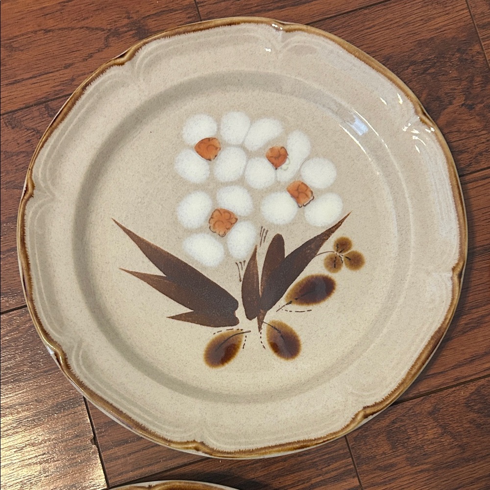 Vgt Hearthside Castlewood dinner plates. Hand painted stoneware Japan. - Picture 2 of 11
